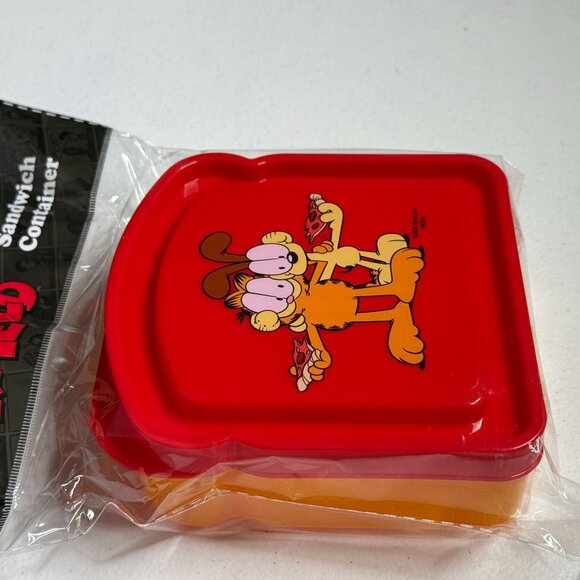 Garfield Sandwich Container Lunch Box Cartoon Food Storage New - Picture 3 of 6